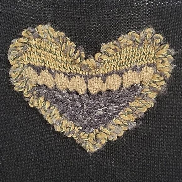 𝅺Mistror Image black button down fringe cardigan woman's size small - Picture 5 of 7